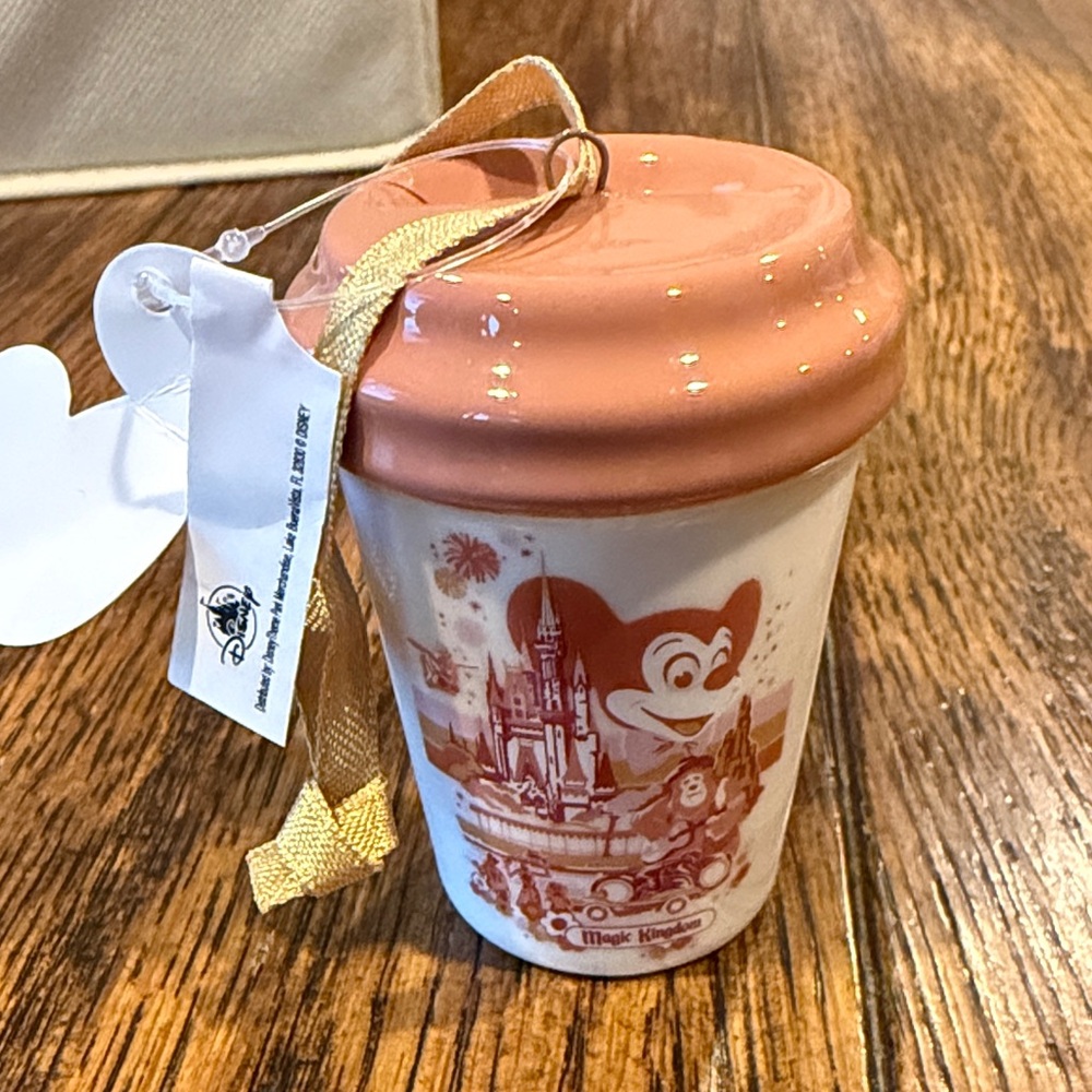 NEW Disney Parks MAGIC KINGDOM 50th Anniversary STARBUCKS CUP Ornaments